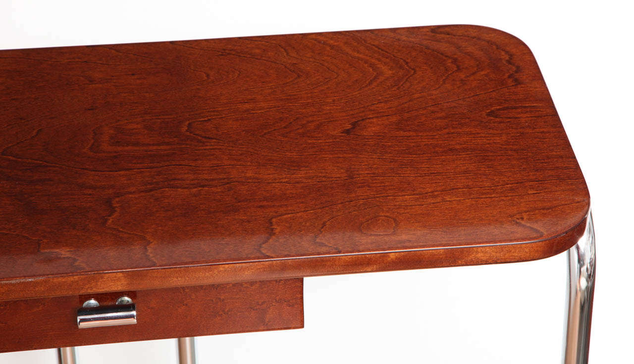 Maple Art Deco Console by Howell