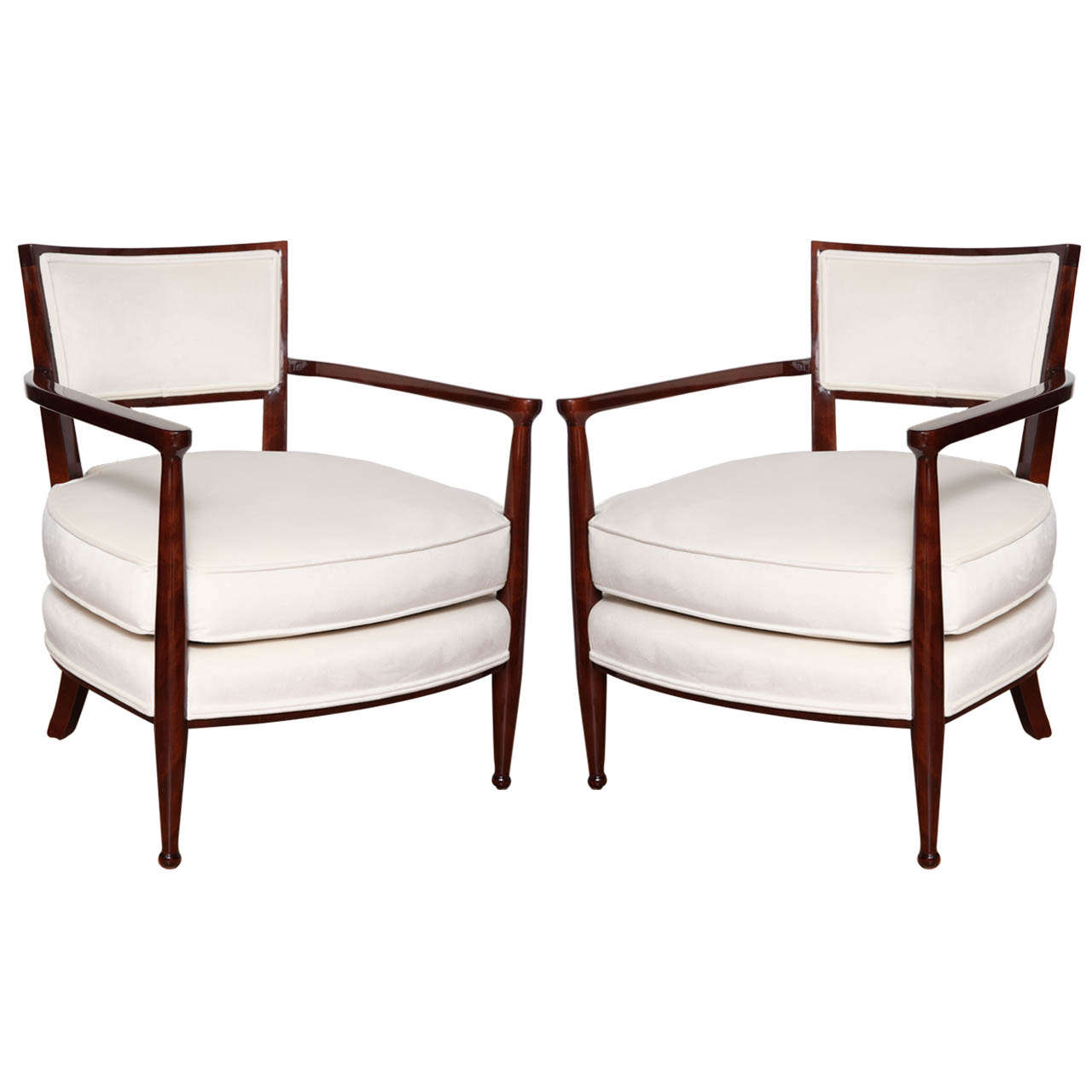 Pair of Art Deco Chairs in the Style of Baker
