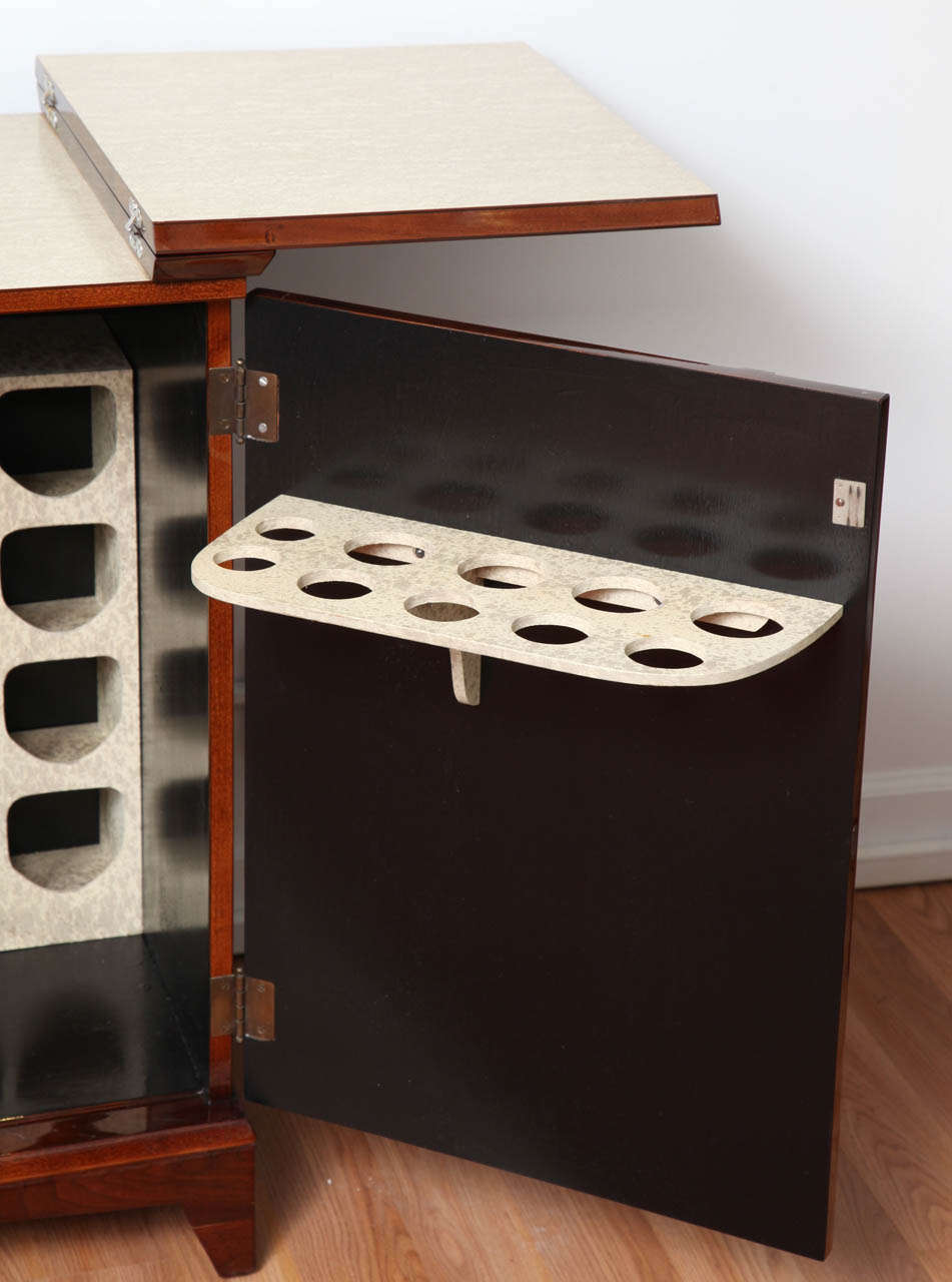 Mid-Century Fold-Out Bar Cabinet For Sale at 1stDibs | fold out bar