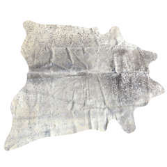 Cow Hide with Silver Markings