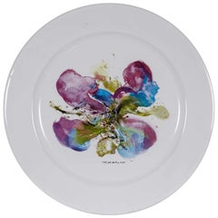Zao Wou Ki Printed Plate, "Orchidée"