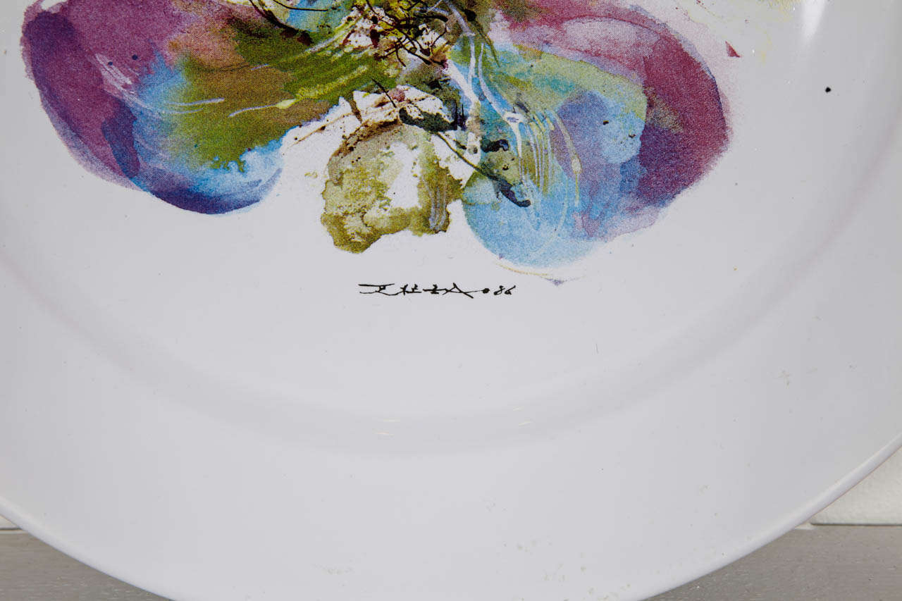 Français Zao Wou-Ki Assiette imprimée, 