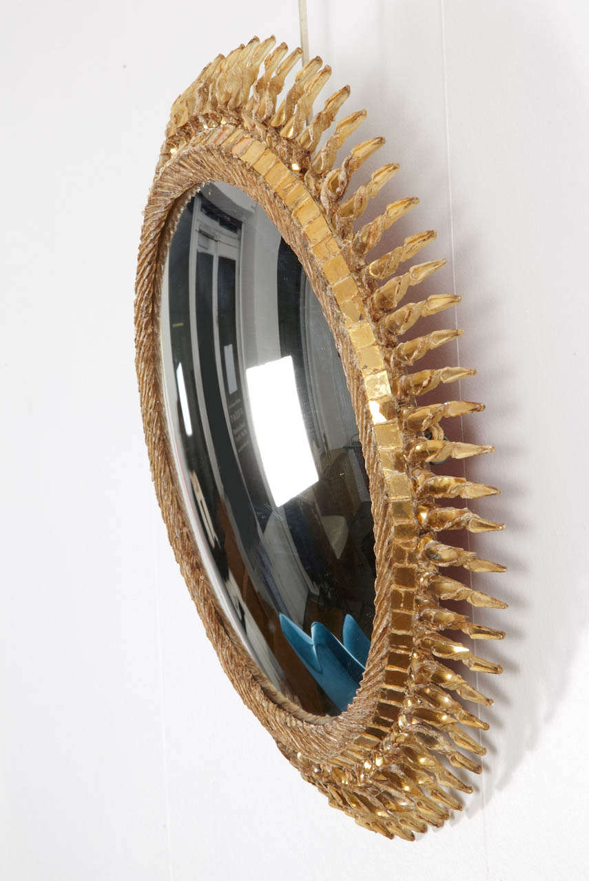 Mid-20th Century Line Vautrin Mirror Twisted Sun 'Soleil Torsadé'