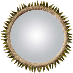 1953 Line Vautrin Circular Talosel Mirror, "Chardon"