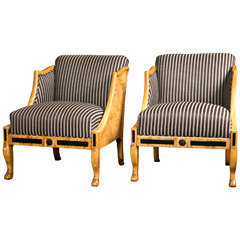 Vintage Pair of Swedish Club Chairs