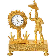 Antique Robinson Crusoe Mantel Clock