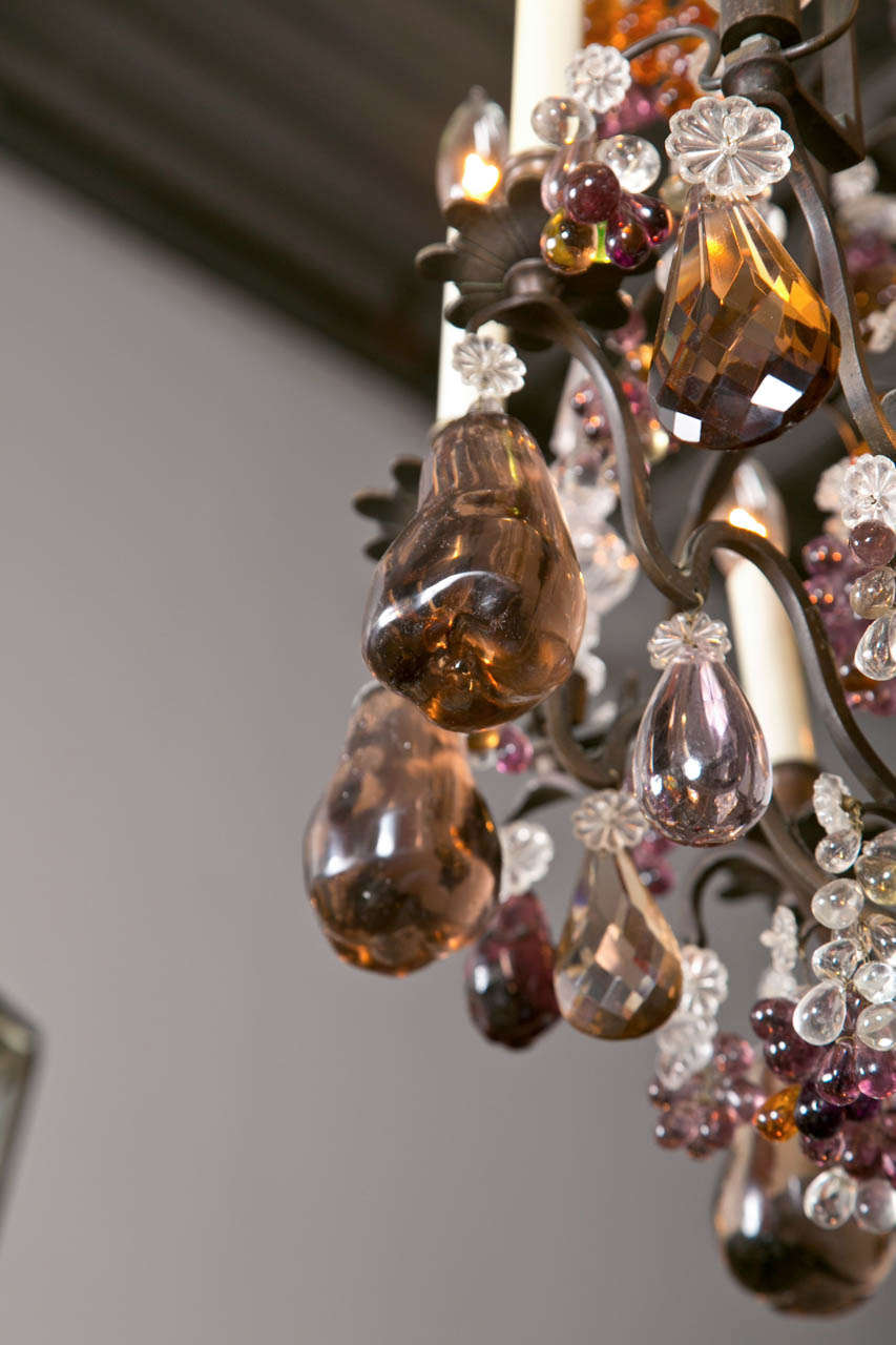 Bronze and Crystal Chandelier 5
