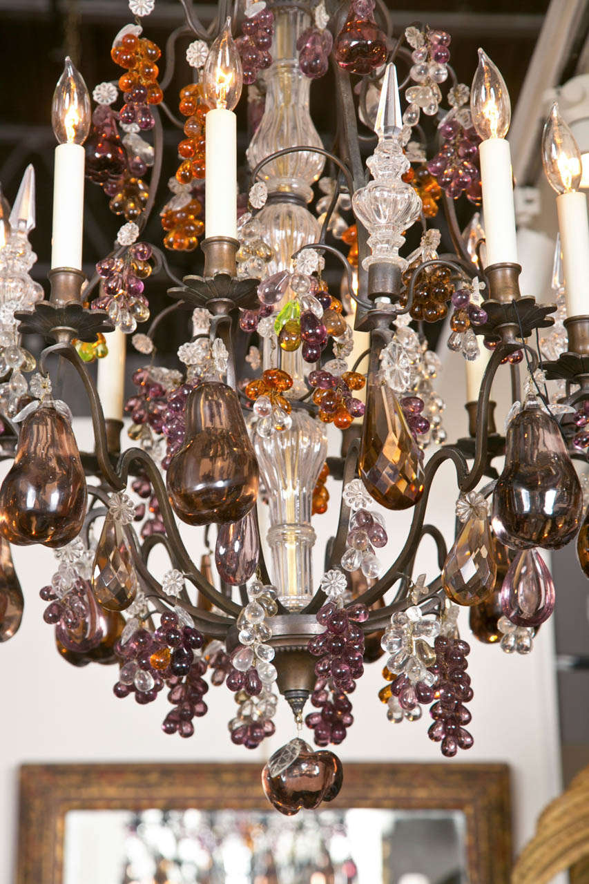 Bronze and Crystal Chandelier 3