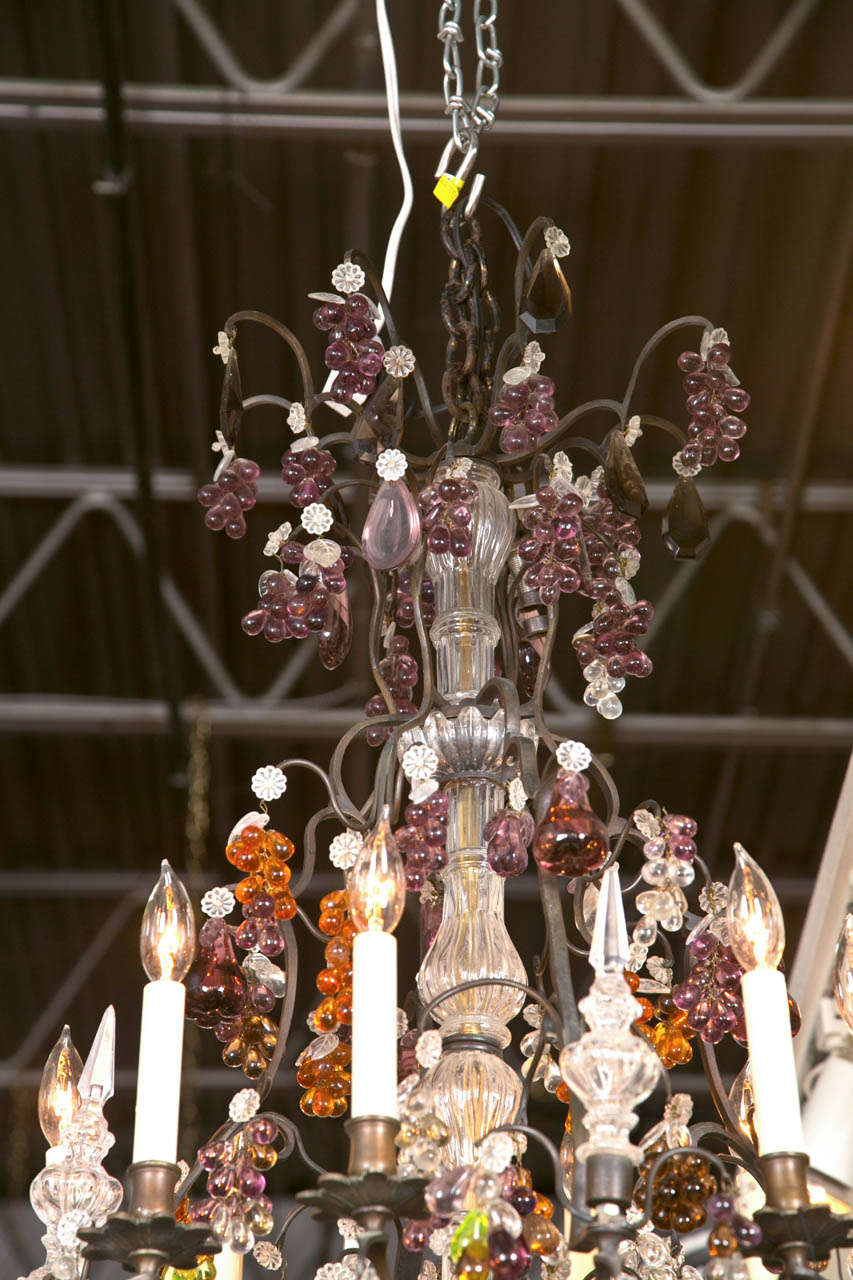 Bronze and Crystal Chandelier 4