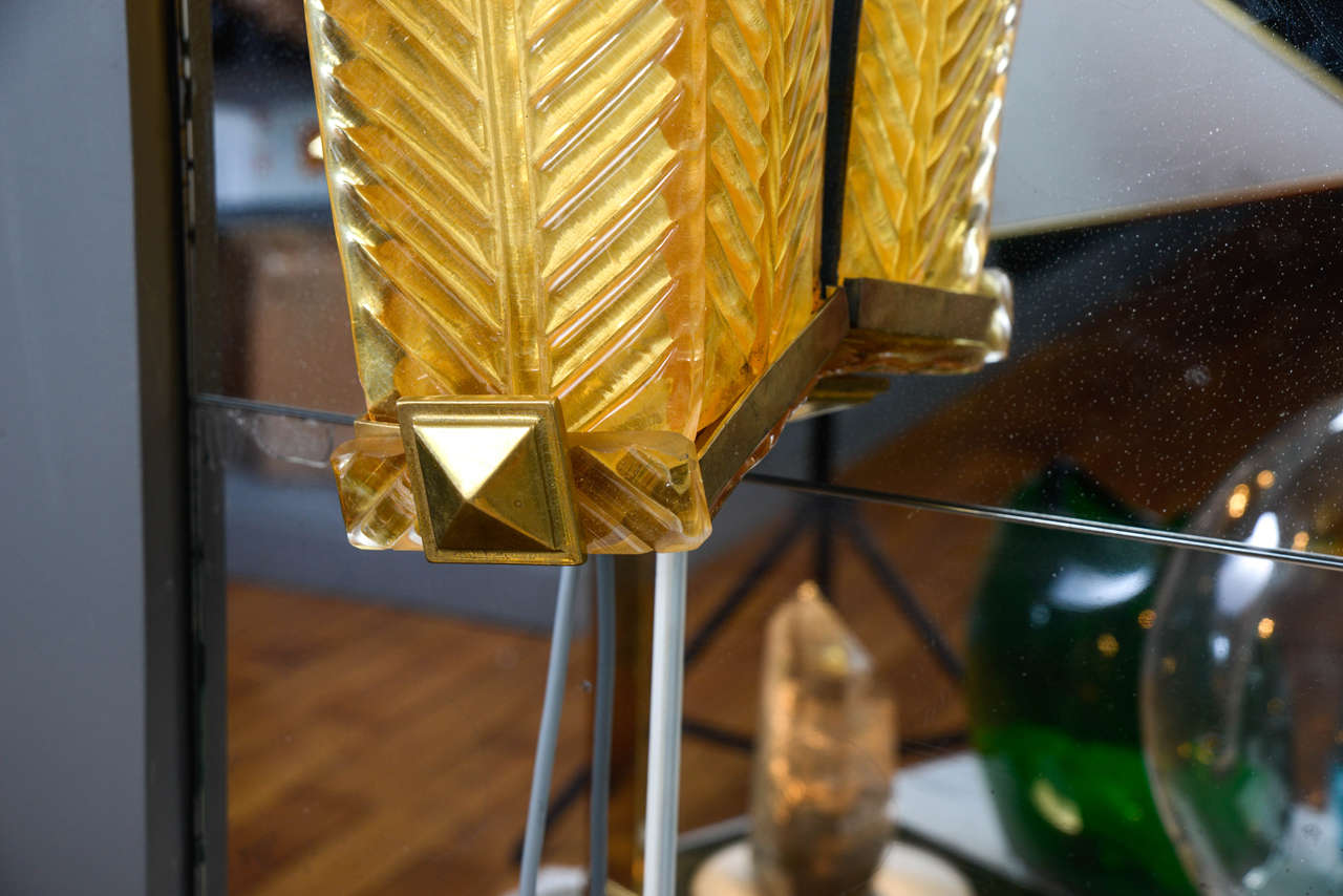 Pair of Tall Murano Glass Wall Sconces In Excellent Condition In Saint-Ouen, IDF