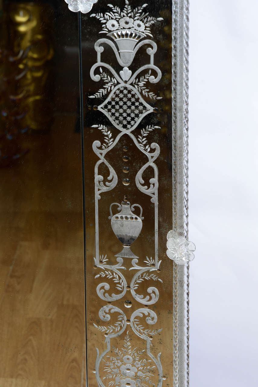 Glass Venetian Mirror from the Years 1900