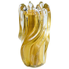 Vase in Murano Glass Signed "Collection F. Amadi"
