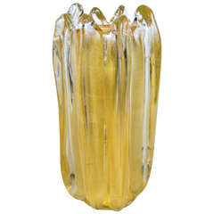 Vase in Murano Glass, Signed "Collection F. Amadi"