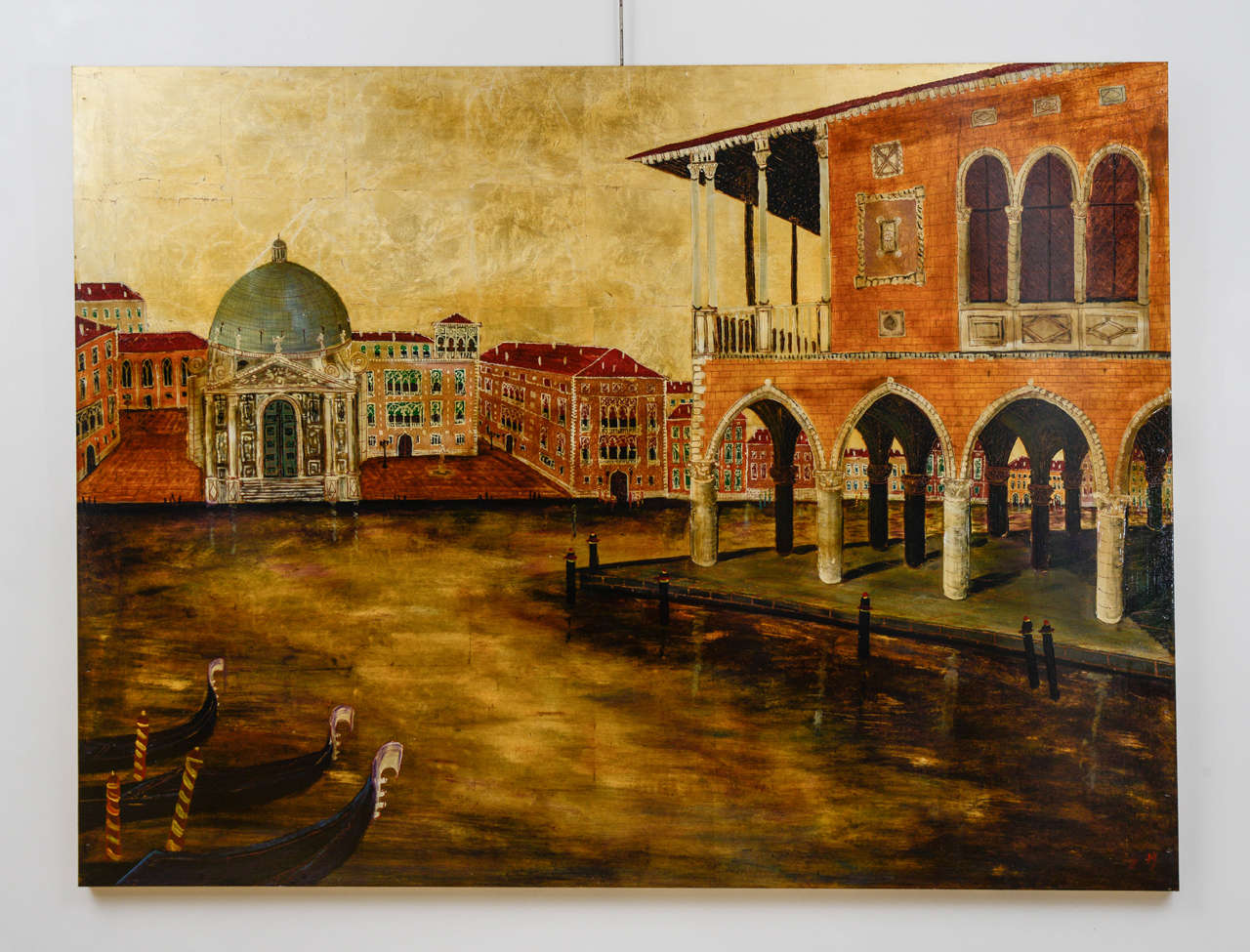 Magnificent lacquer by C. Moreau, 2010,
Venise.
A second painting is matching.