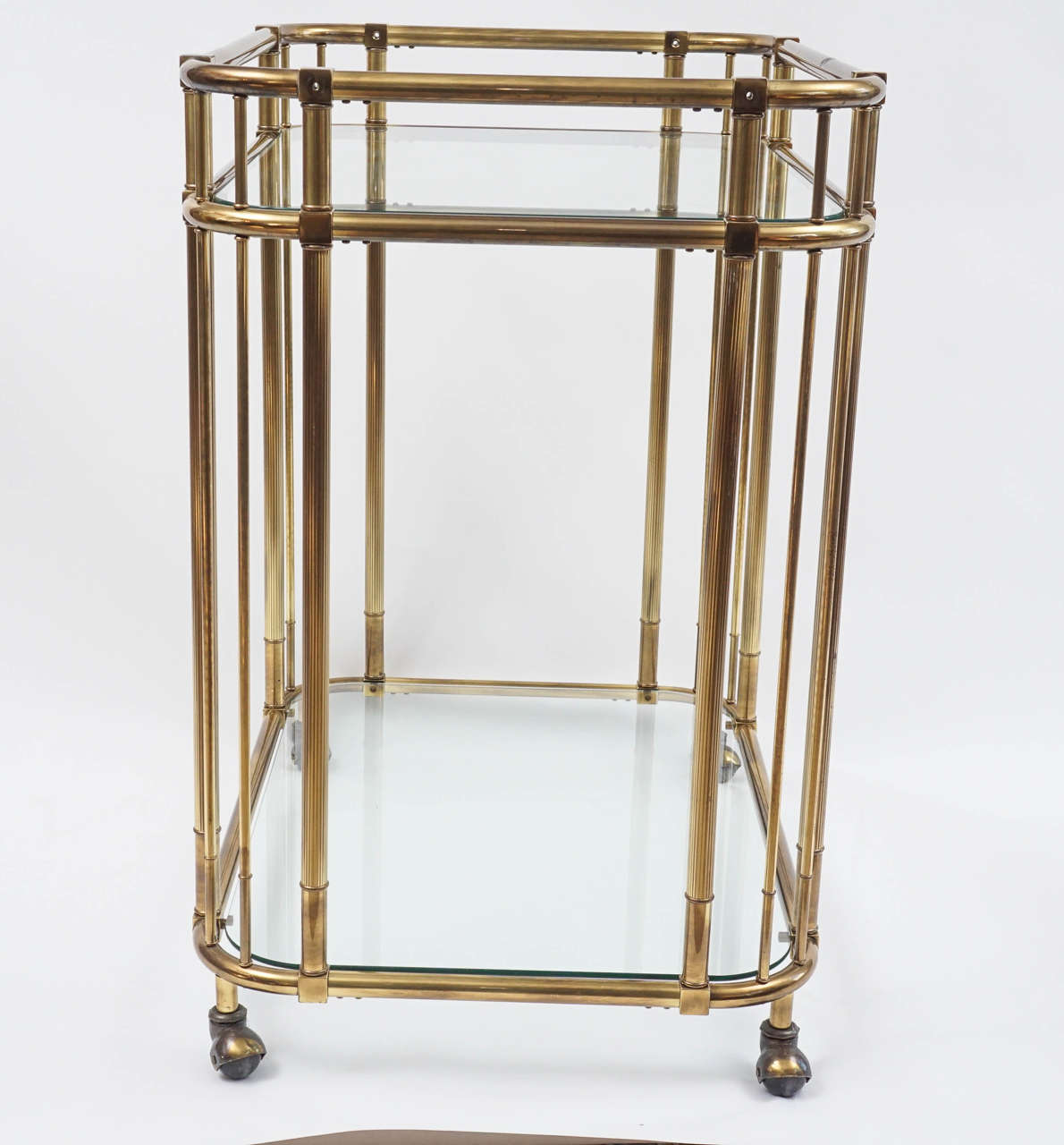 Mid-Century Brass and Glass Bar Cart 3