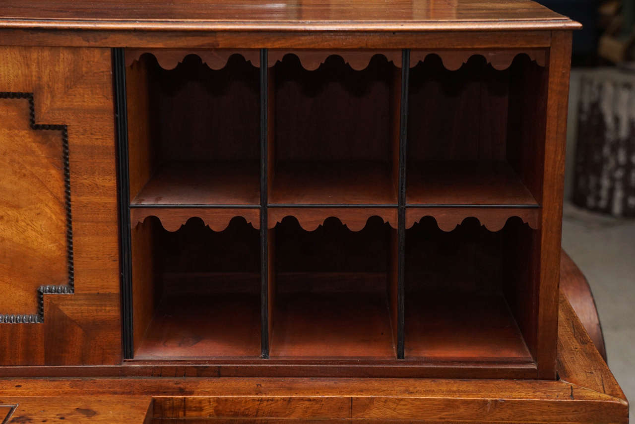 Veneer Period Regency Mahogany Mechanical Gentleman's Desk For Sale