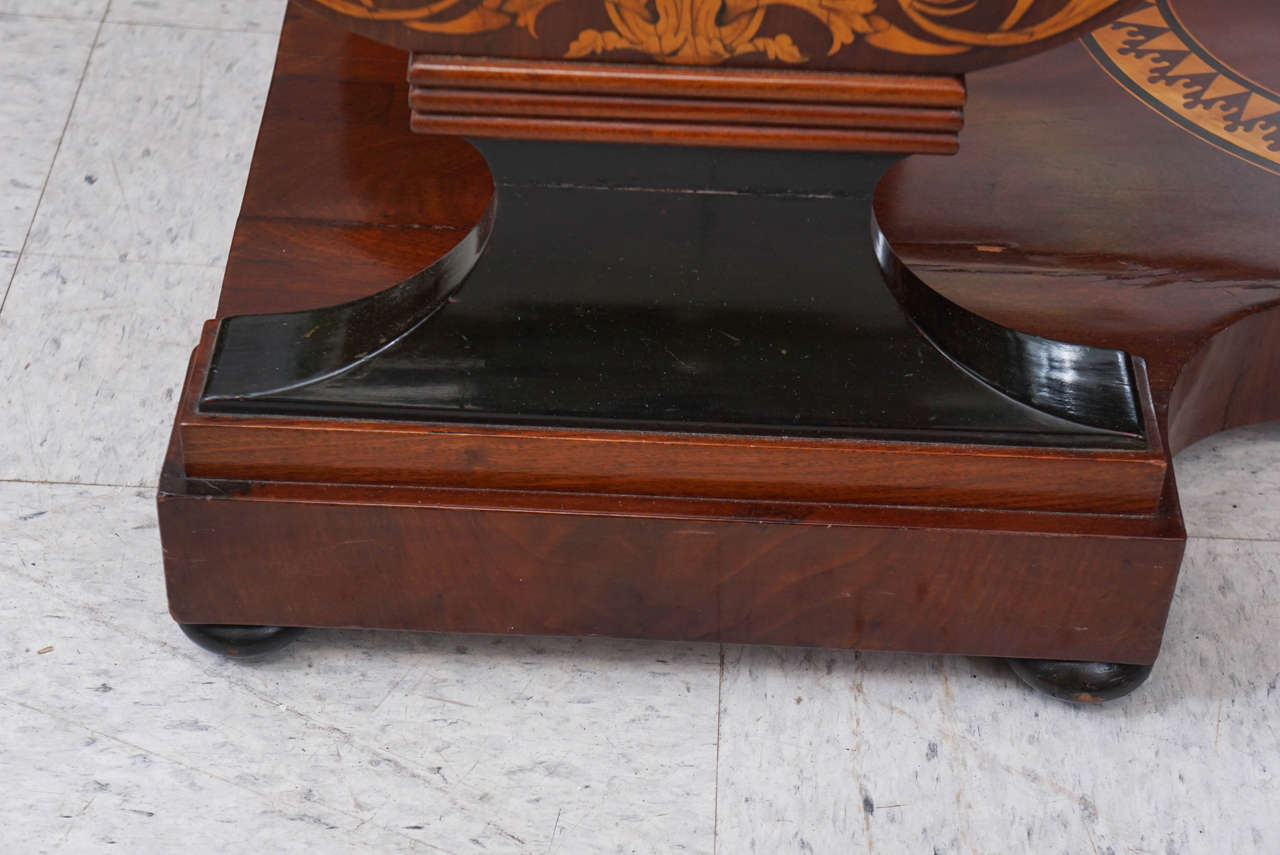 Austrian Biedermeier Marble Topped Console Table In Good Condition For Sale In Hudson, NY