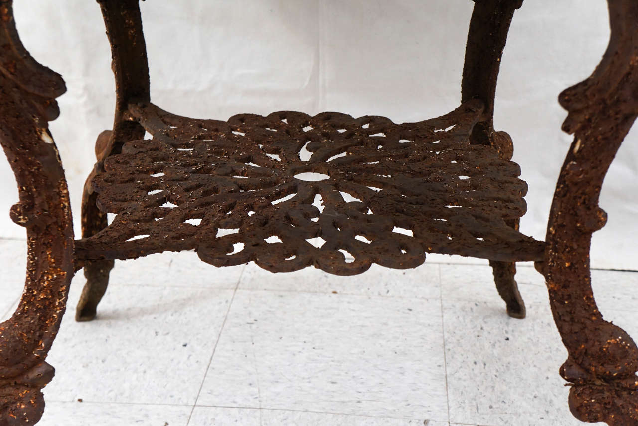 Late 19th Century Victorian Cast Iron Table In Excellent Condition In Hudson, NY