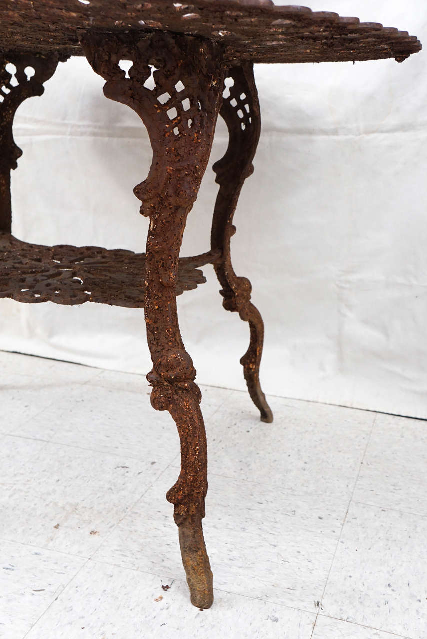 Late 19th Century Victorian Cast Iron Table 1