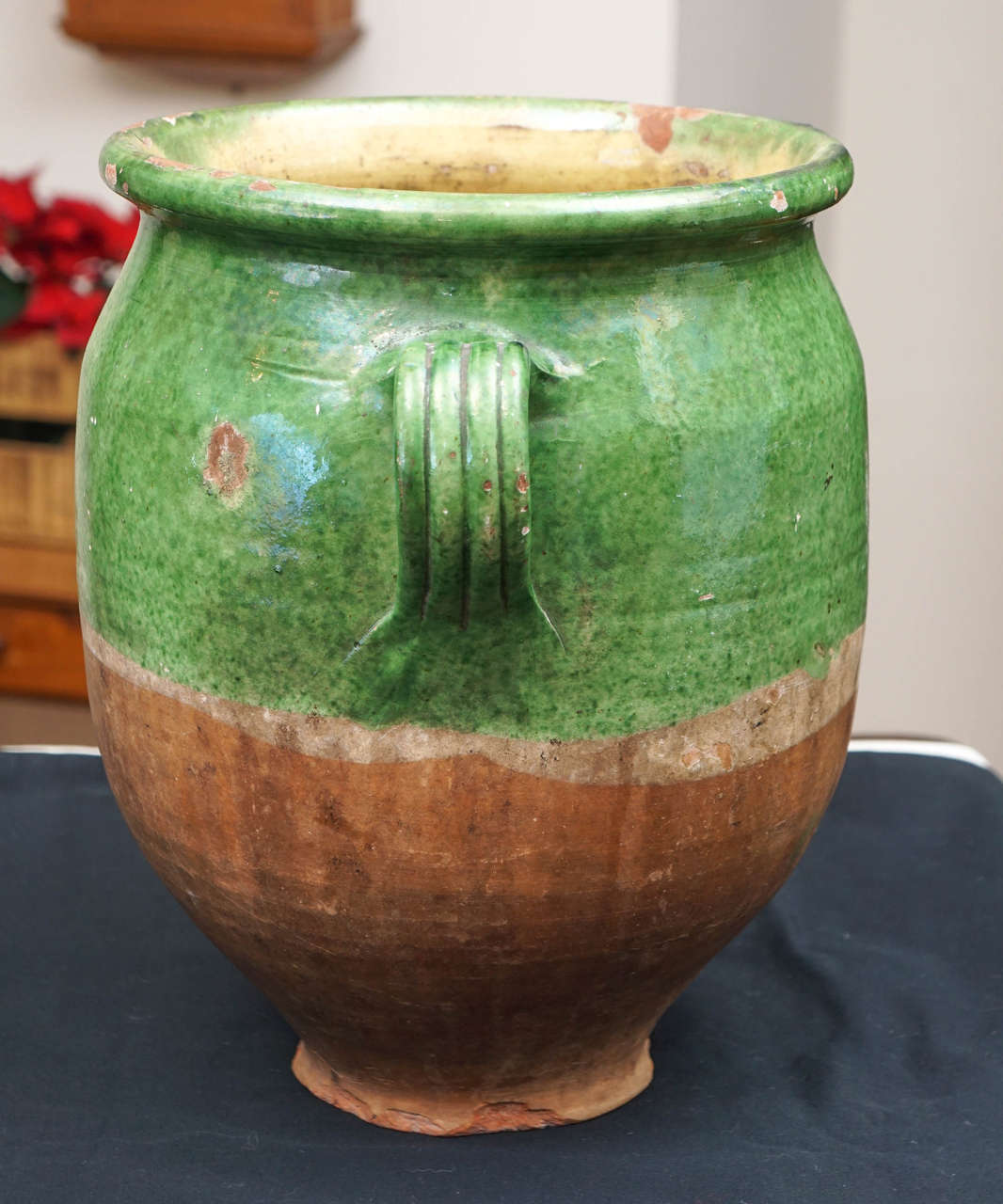 French Green Glazed Confit Jar In Good Condition In Sheffield, MA
