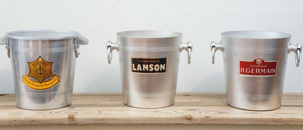 Collection of French Champagne Buckets In Excellent Condition In Sheffield, MA