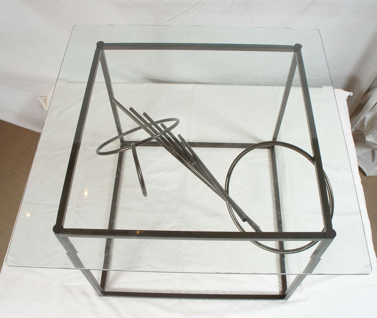 Powder-Coated Original Custom-Made in America, One of a Kind Sculptural Table by Lou Blass For Sale