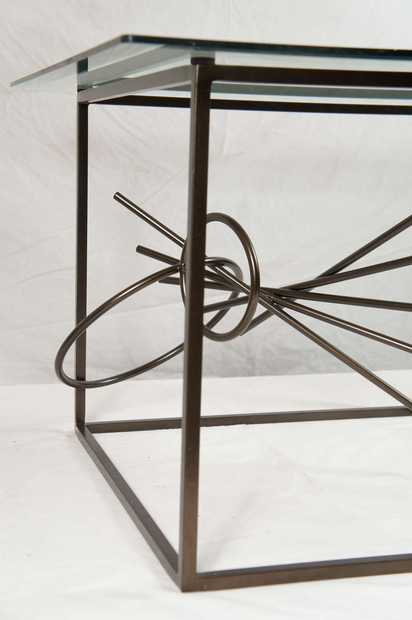 Steel Original Custom-Made in America, One of a Kind Sculptural Table by Lou Blass For Sale