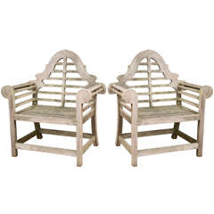 Pair of English Lutyen Garden Chairs