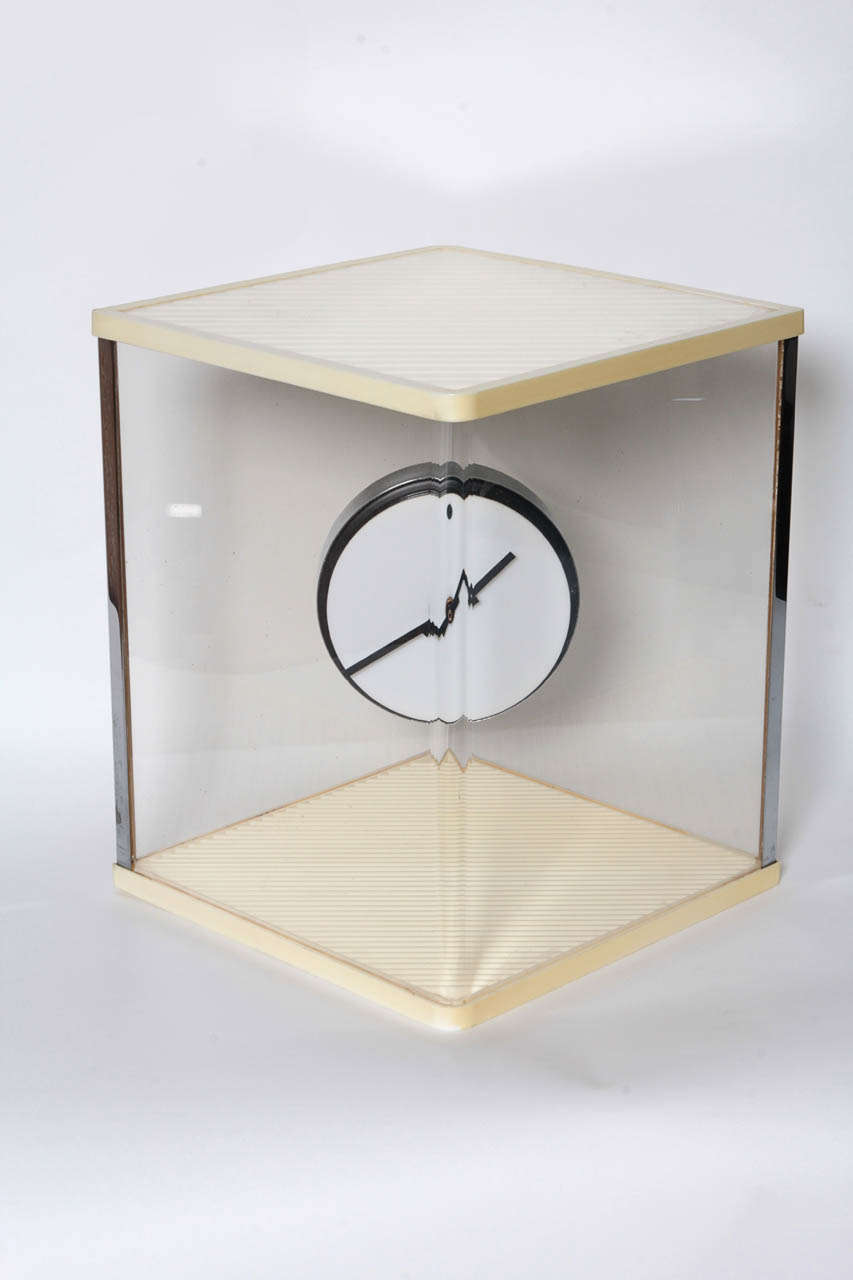 Italian Lucite Mystery Clock by Raymor