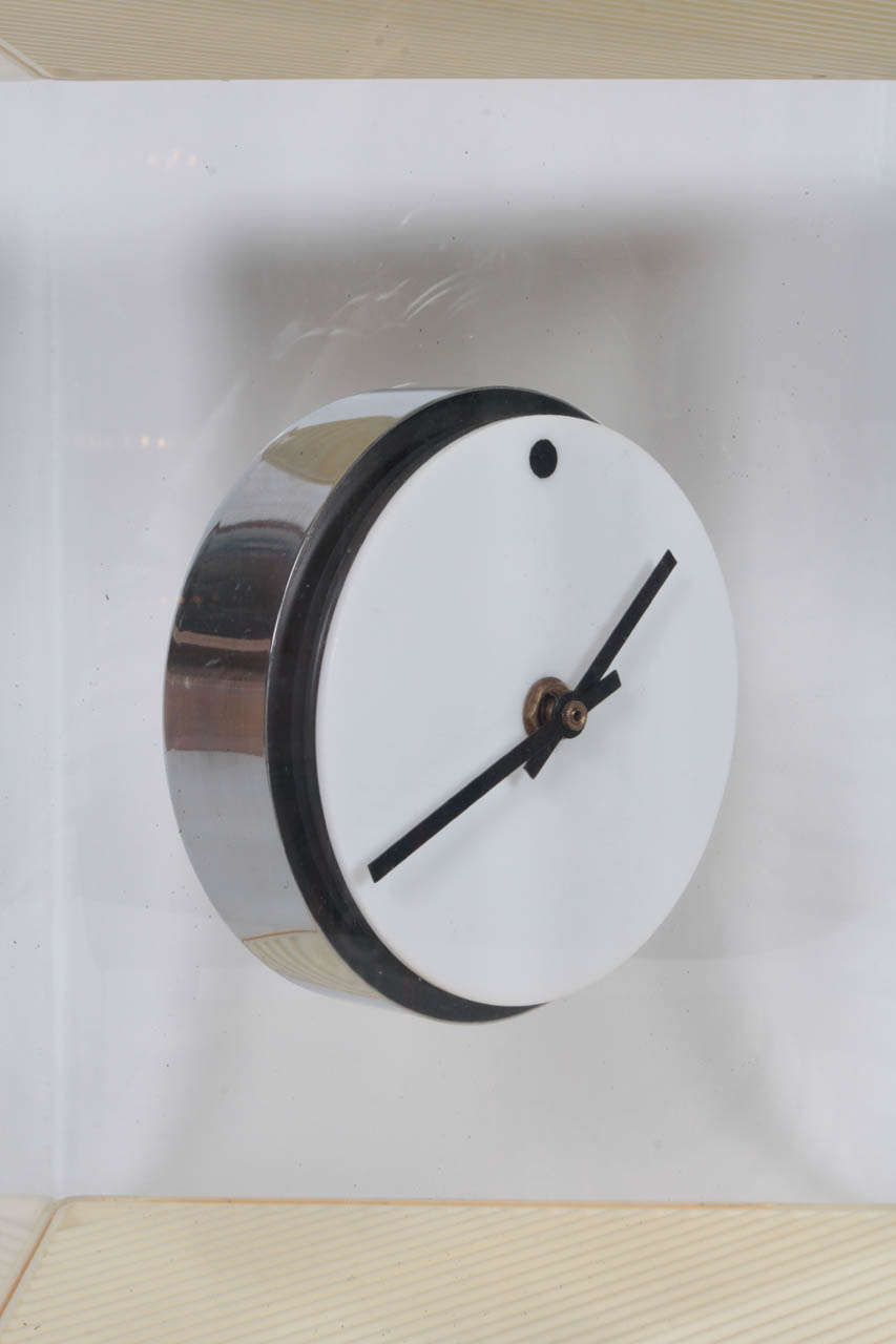 Lucite Mystery Clock by Raymor 1