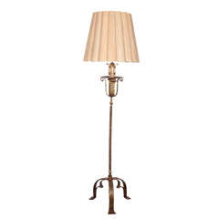 19th Century French Gilt Wrought Iron Floor Lamp 8