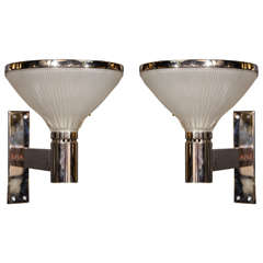 Pair of Mid-Century Uplight Sconces Designed by Sergio Mazza for Artemide