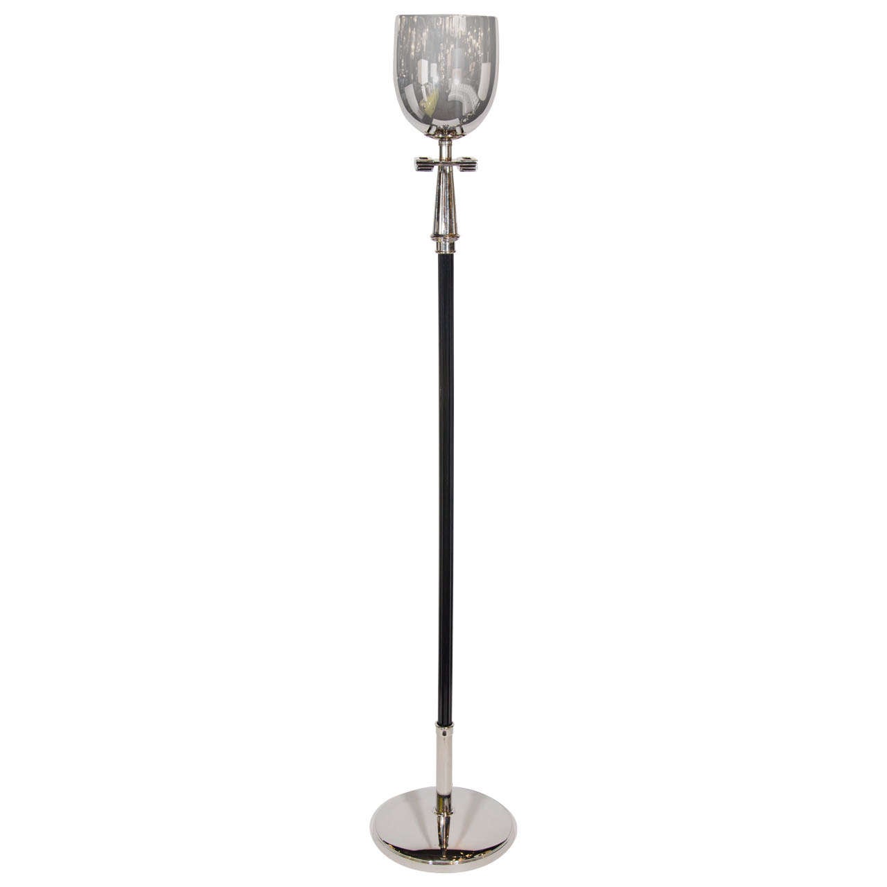 1940
s Greek Key Torchiere in the Manner of Tommi Parzinger