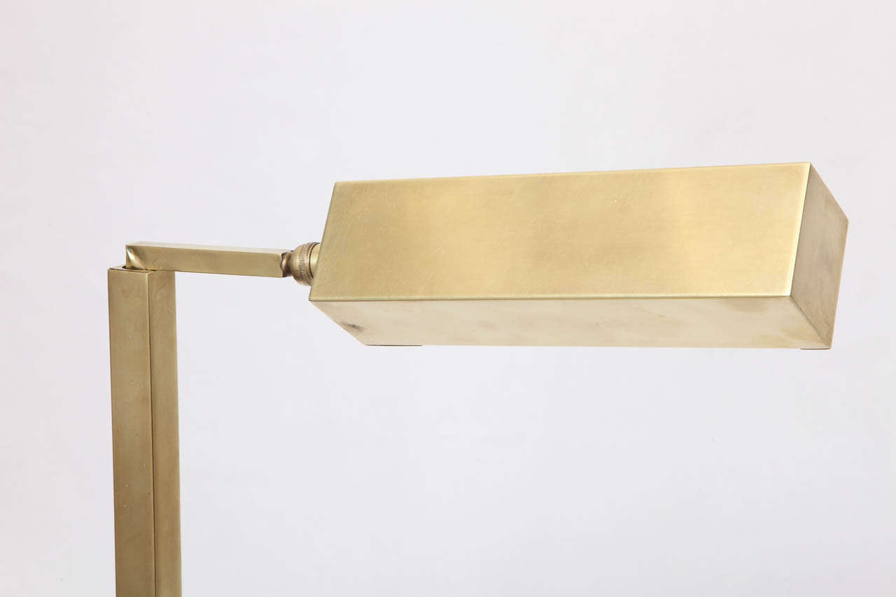 Mid-20th Century 1950s Articulated Brass Floor Lamp