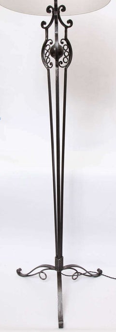 Floor Lamp Art Moderne wrought iron France 1940's