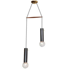 1950s Italian Modernist Ceiling Fixture with Murano Glass Globes