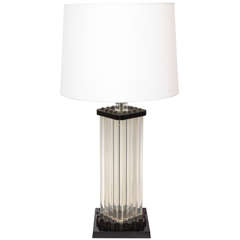 1930s American Modernist Lucite and Bakelite Table Lamp 12