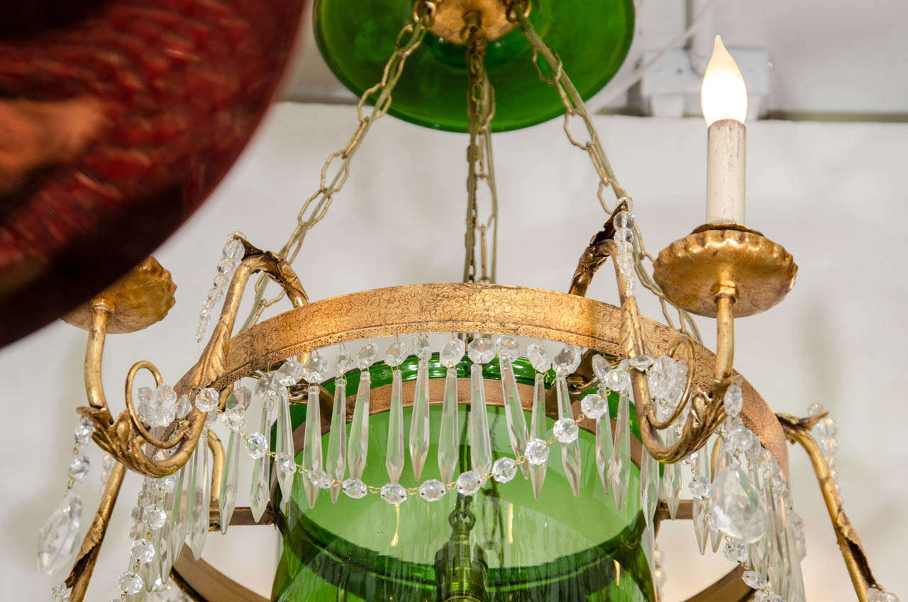 vintage green chandelier