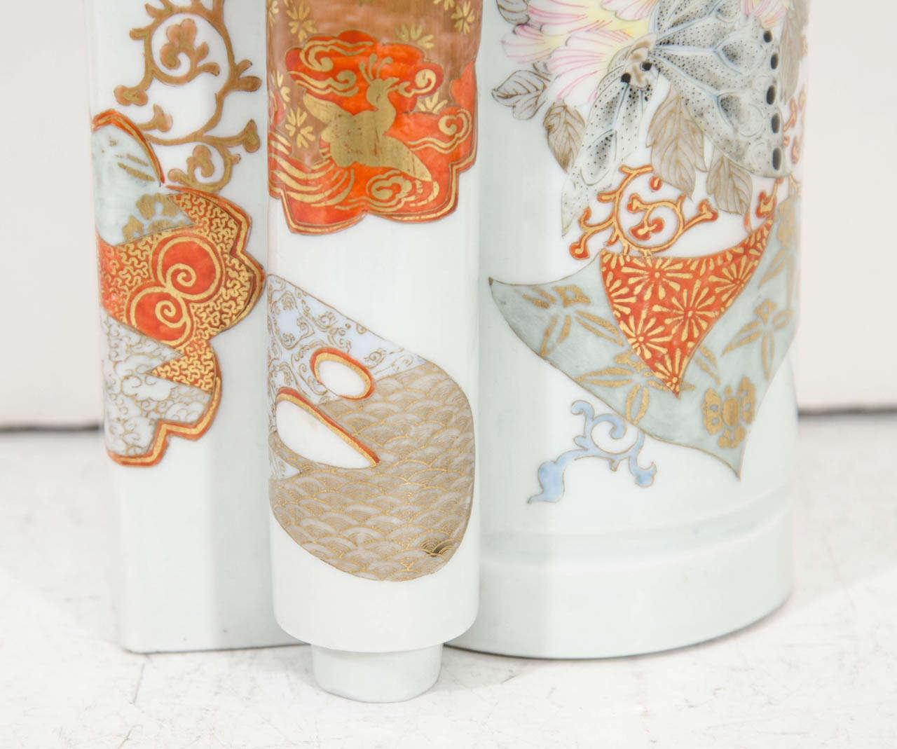 Japanese Porcelain Satsuma Three Ways Vase 1