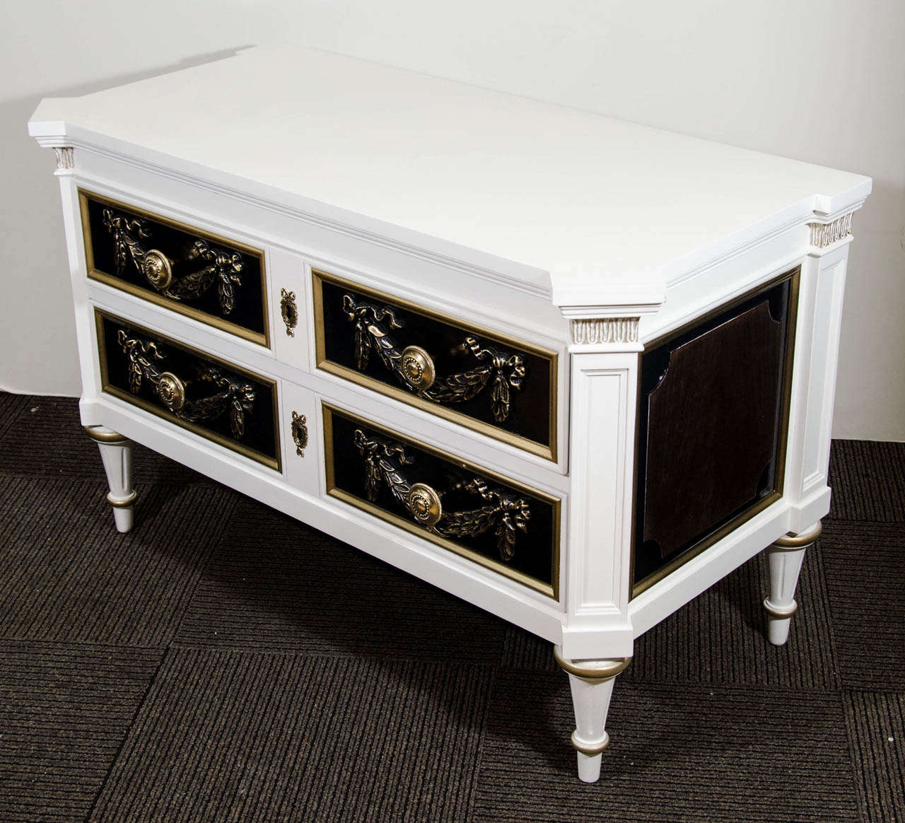 A Pair of Mid Century Neoclassical Style Chests by Karges