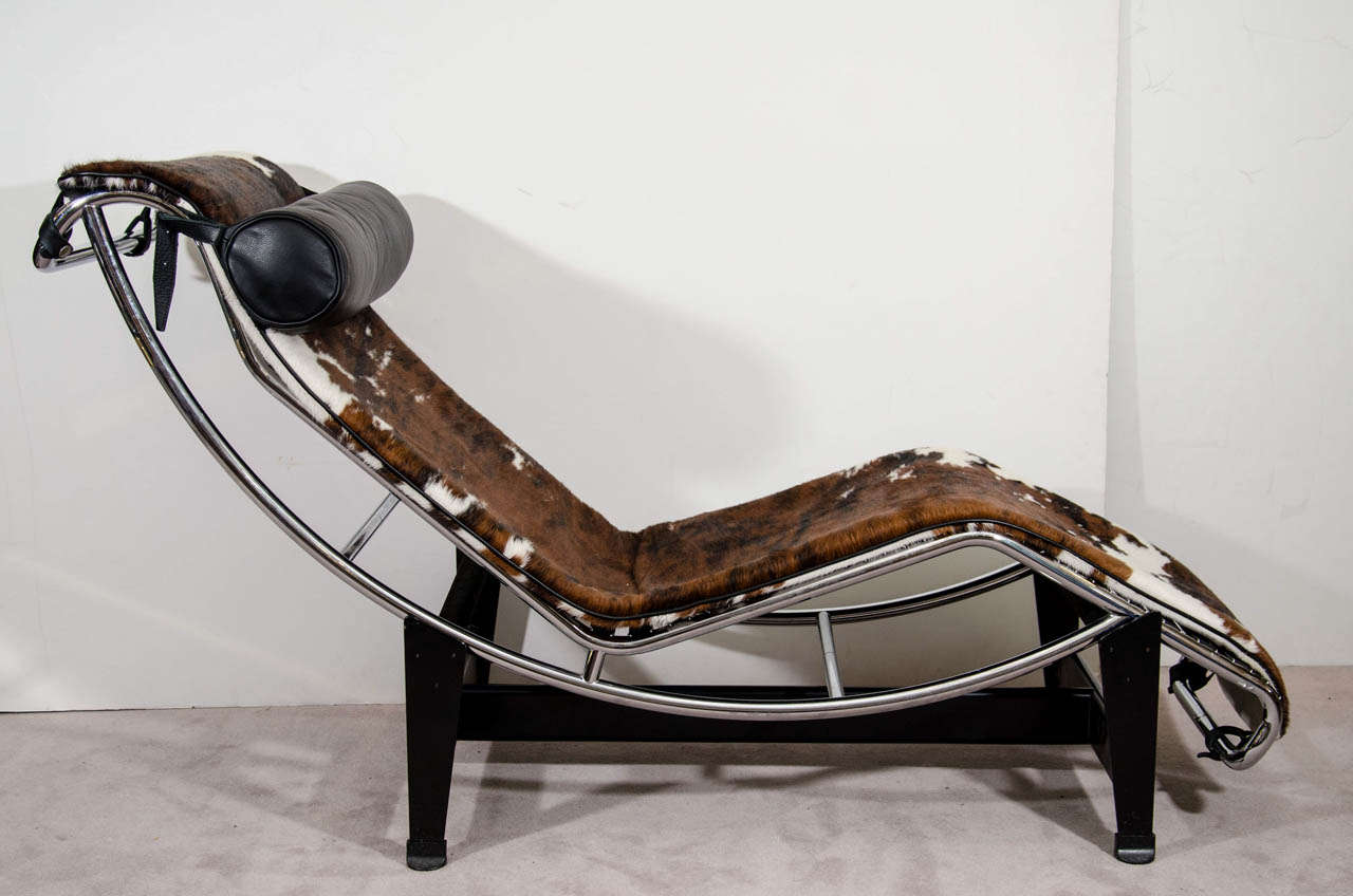 A Mid Century Le Corbusier LC4 Lounge Chair in Cowhide at 1stdibs