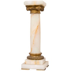 Miniature Bronze and Onyx Pedestal