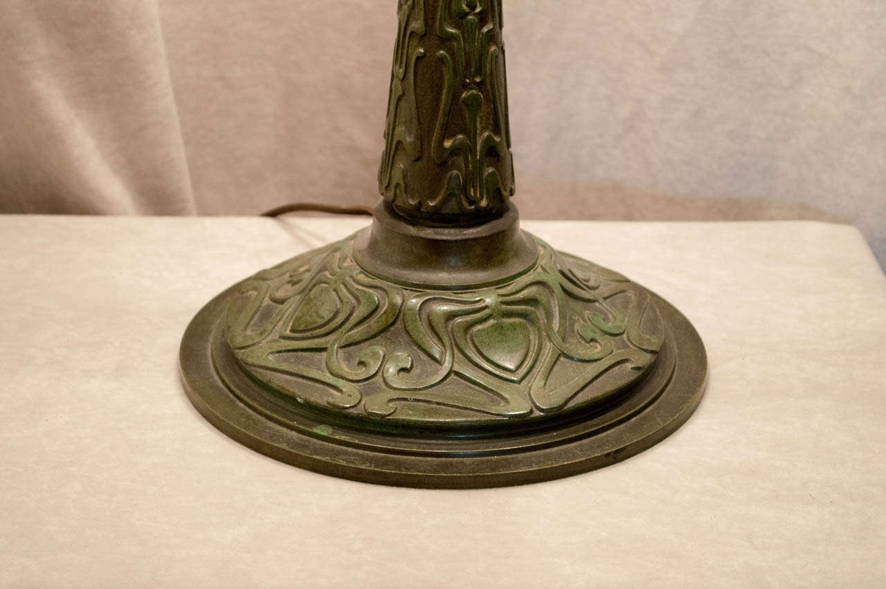 Leaded Glass Table Lamp by Gorham at 1stDibs gorham leaded lamp