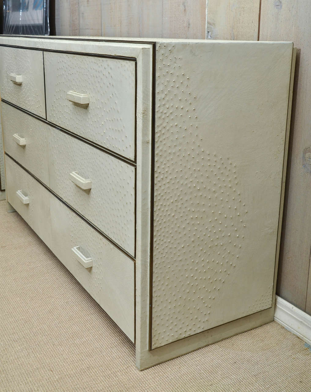 Attractive Natural Ostrich Four-Drawer Commode 2