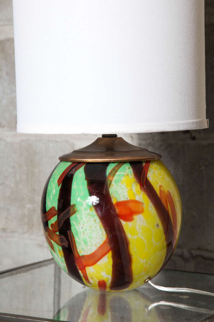 Italian Pair of Abstract Murano Table Lamps