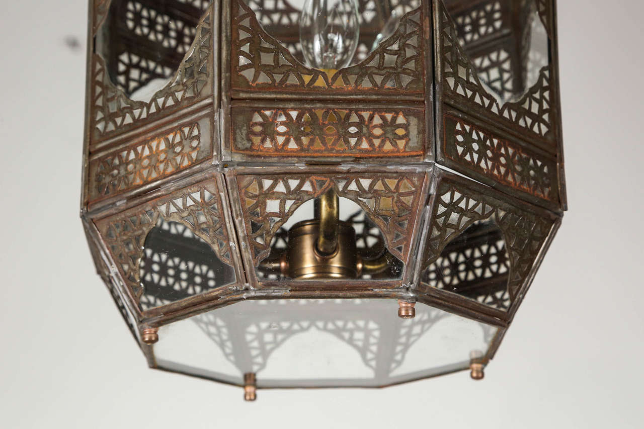 Moroccan Moorish Glass Hanging Lantern