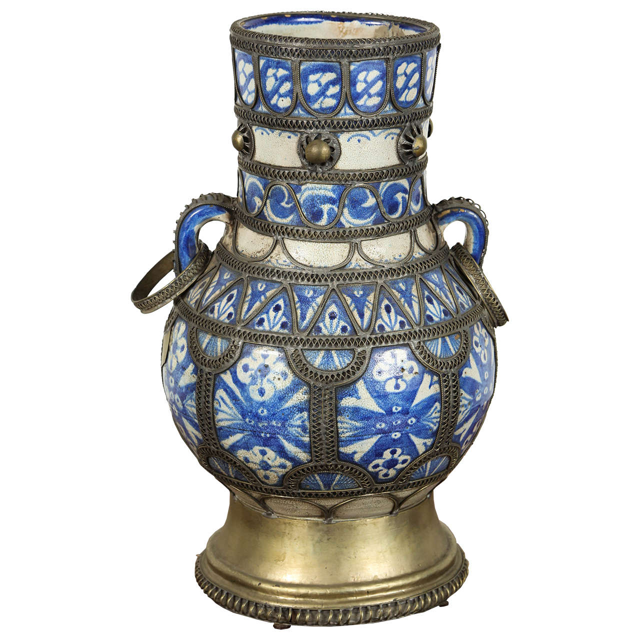 Antique Moroccan Ceramic Vase For Sale at 1stdibs