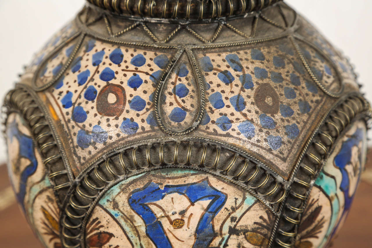 Antique Moroccan Ceramic Vase from Fez at 1stDibs fez vase, antique