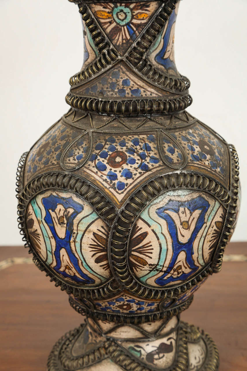 Antique Moroccan Ceramic Vase from Fez at 1stDibs fez vase, antique