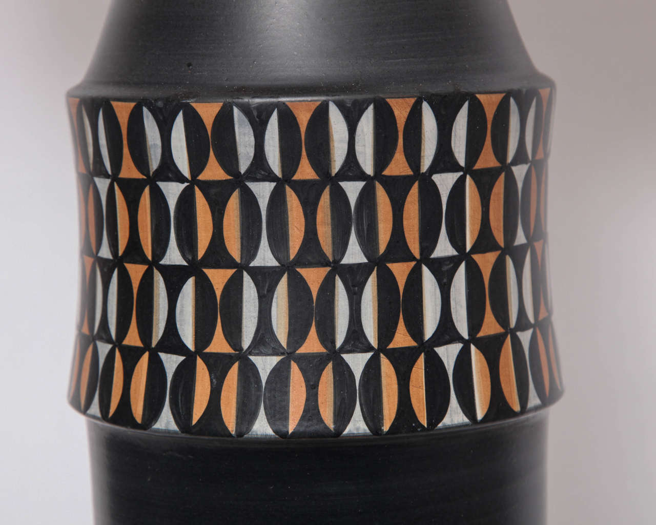 Hand-Painted Table Lamp Mid Century Modern Ceramic Italy 1950's
